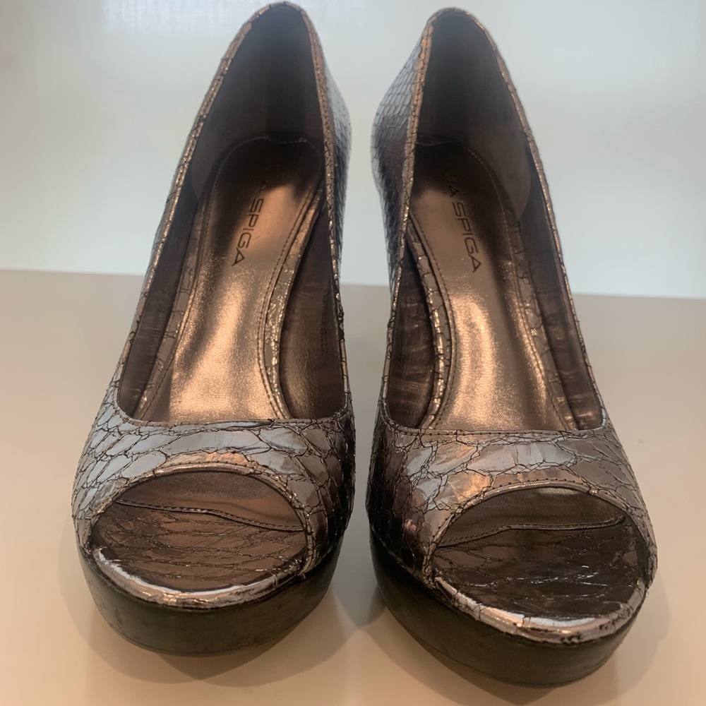 Via Spiga peep toe platform heels - Picture 2 of 10